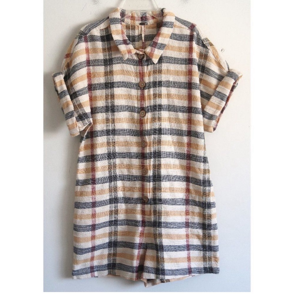 Free People Plaid Romper - Size XS